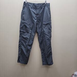 REI Straight Leg Cargo Pants Pockets Outdoors Hiking Camping Dark Gray 32x30